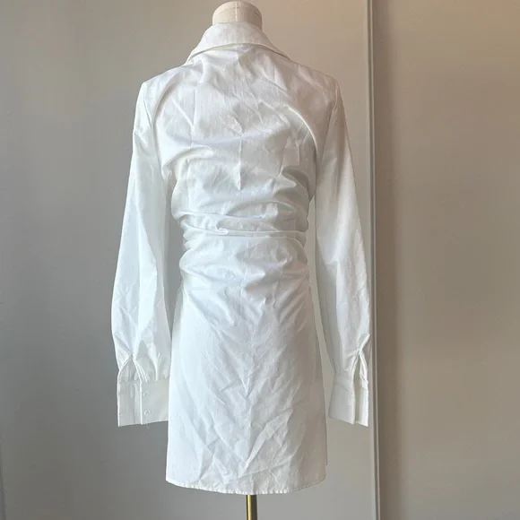 PrettyLittleThing White Long Sleeve Dress - Picture 3 of 4